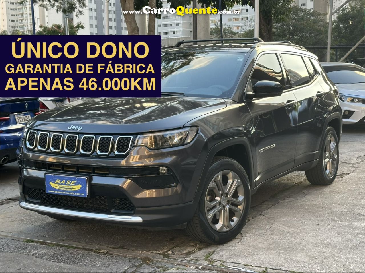 JEEP   COMPASS LONG. T270 1.3 TB 4X2 FLEX AUT.   CINZA 2023 1.3 FLEX - Loja