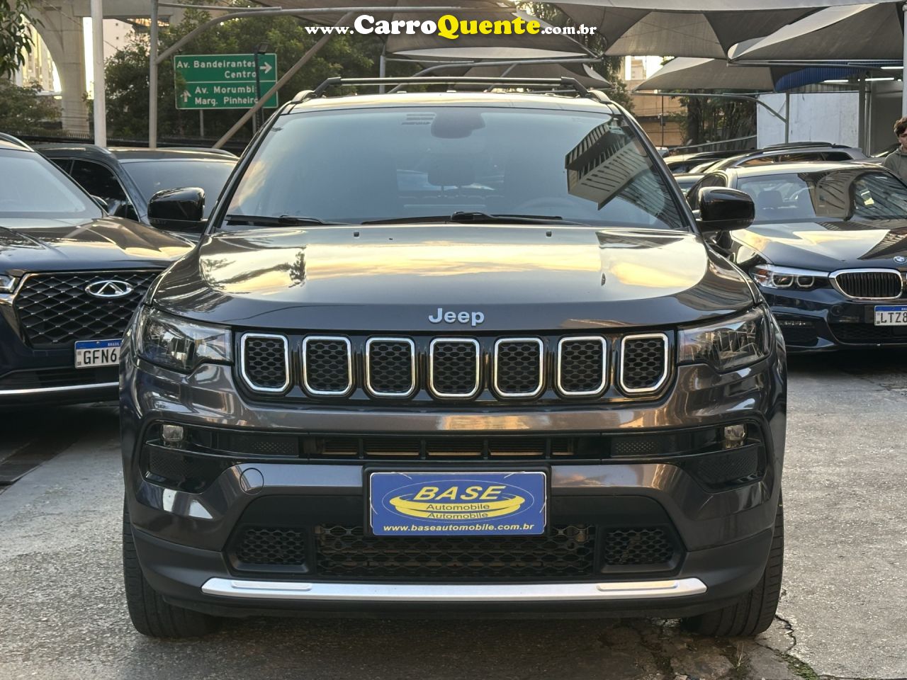 JEEP   COMPASS LONG. T270 1.3 TB 4X2 FLEX AUT.   CINZA 2023 1.3 FLEX - Loja