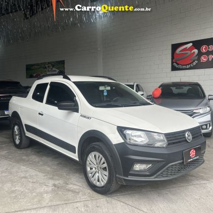 VOLKSWAGEN   SAVEIRO ROBUST 1.6 TOTAL FLEX 8V CD   BRANCO 2021 1.6 FLEX