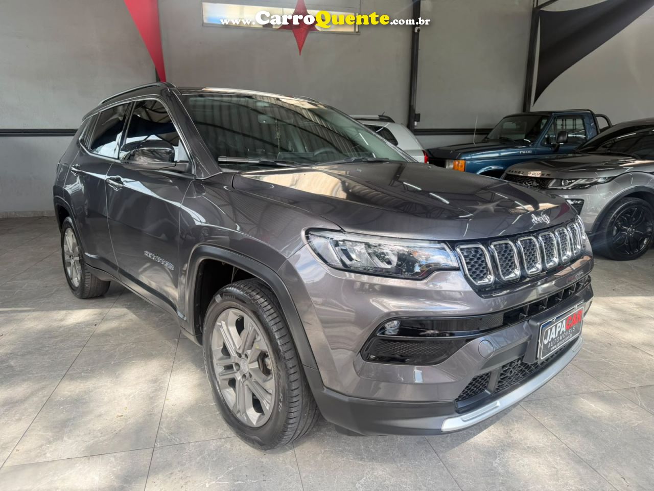 JEEP   COMPASS LONG. T270 1.3 TB 4X2 FLEX AUT.   CINZA 2023 1.3 FLEX - Loja