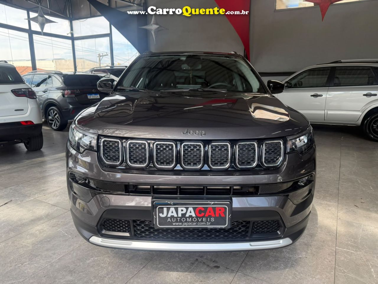 JEEP   COMPASS LONG. T270 1.3 TB 4X2 FLEX AUT.   CINZA 2023 1.3 FLEX - Loja