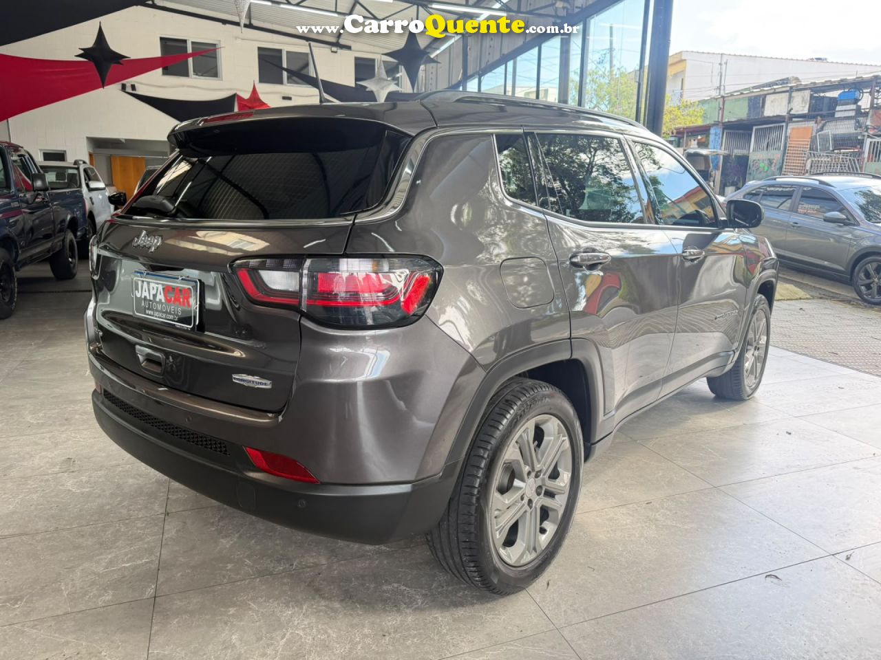 JEEP   COMPASS LONG. T270 1.3 TB 4X2 FLEX AUT.   CINZA 2023 1.3 FLEX - Loja