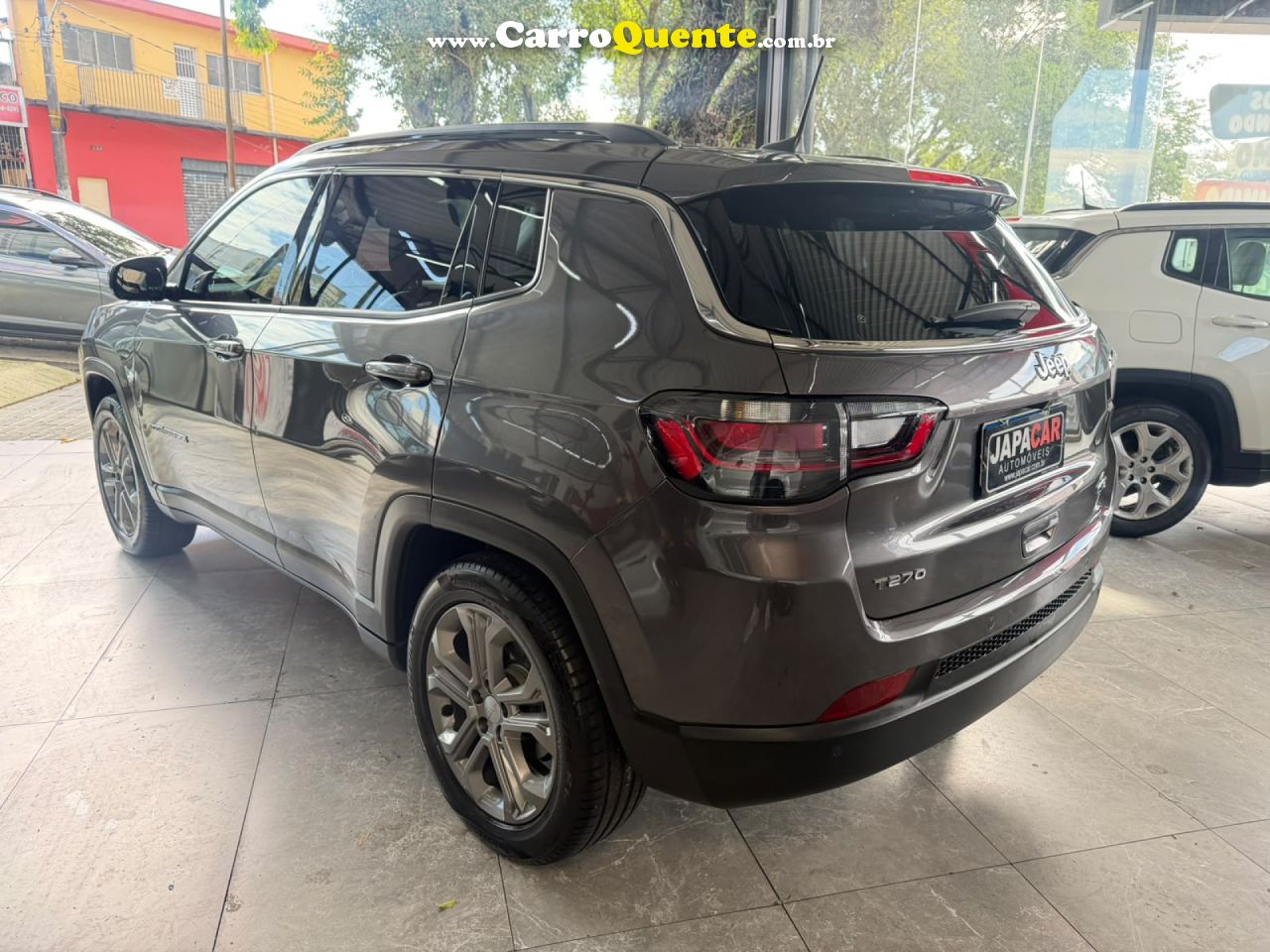 JEEP   COMPASS LONG. T270 1.3 TB 4X2 FLEX AUT.   CINZA 2023 1.3 FLEX - Loja