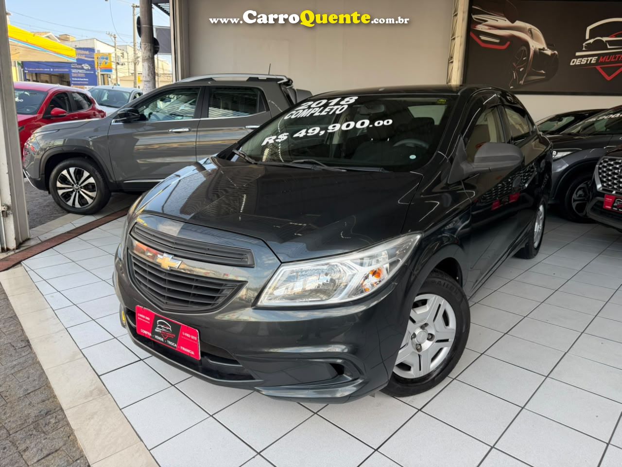 CHEVROLET   PRISMA SED. LT 1.0 8V FLEXPOWER 4P   CINZA 2018 1.0 FLEX - Loja