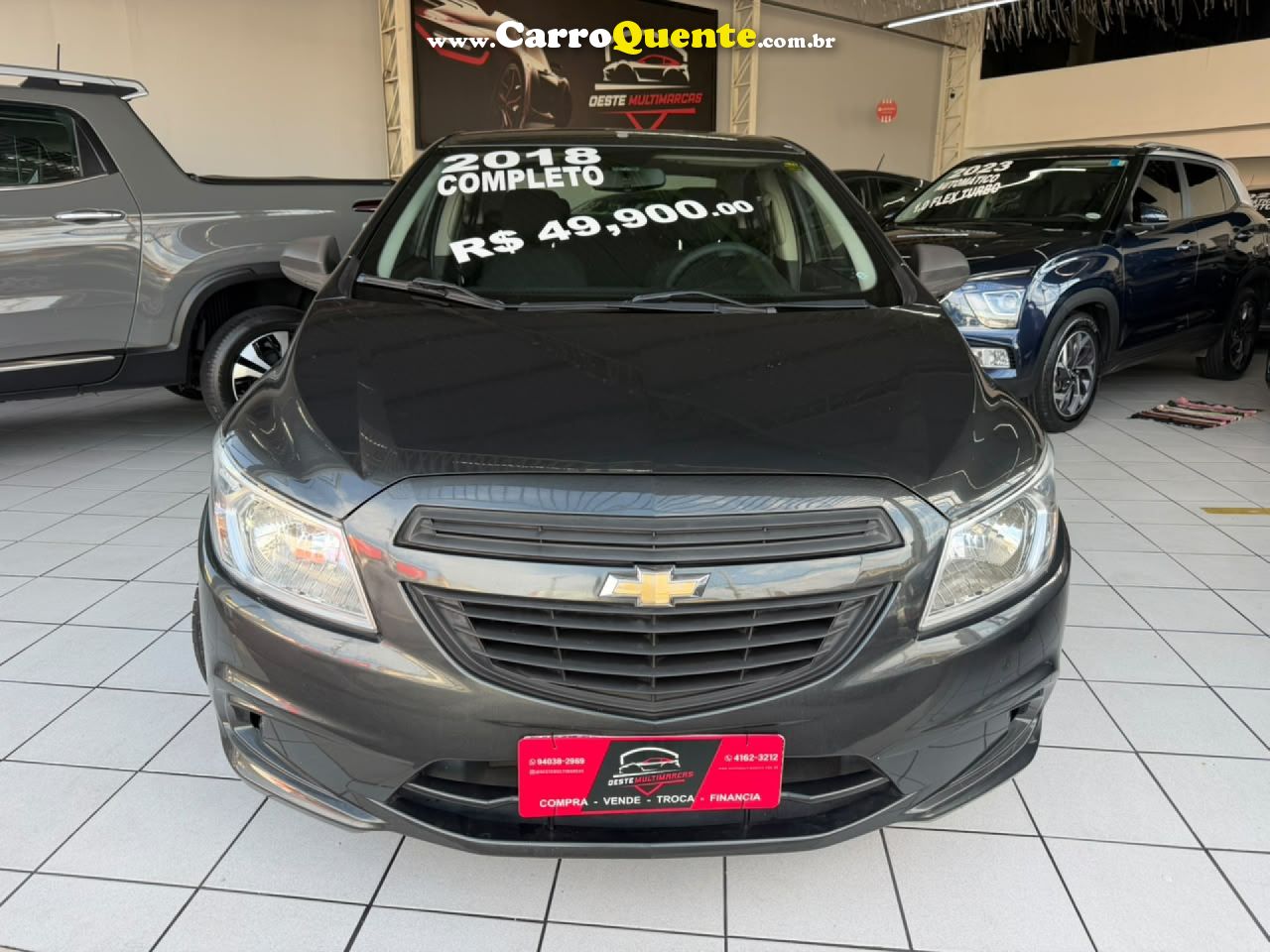 CHEVROLET   PRISMA SED. LT 1.0 8V FLEXPOWER 4P   CINZA 2018 1.0 FLEX - Loja