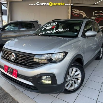VOLKSWAGEN   T-CROSS SENSE 1.0 TSI FLEX 5P AUT.   PRATA 2020 1.0 FLEX