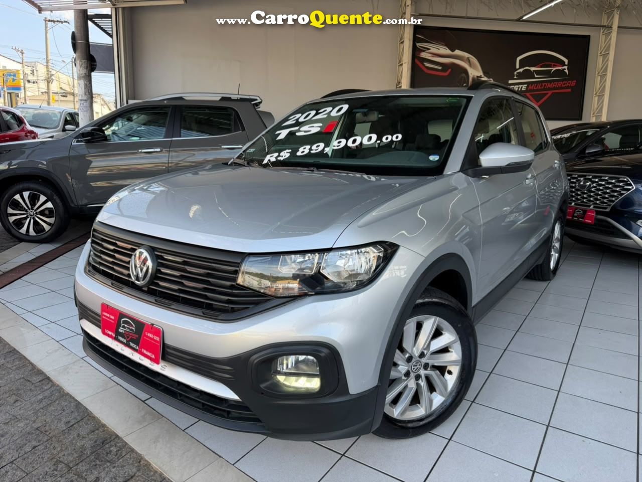 VOLKSWAGEN   T-CROSS SENSE 1.0 TSI FLEX 5P AUT.   PRATA 2020 1.0 FLEX - Loja