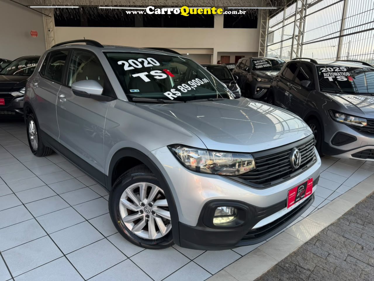 VOLKSWAGEN   T-CROSS SENSE 1.0 TSI FLEX 5P AUT.   PRATA 2020 1.0 FLEX - Loja