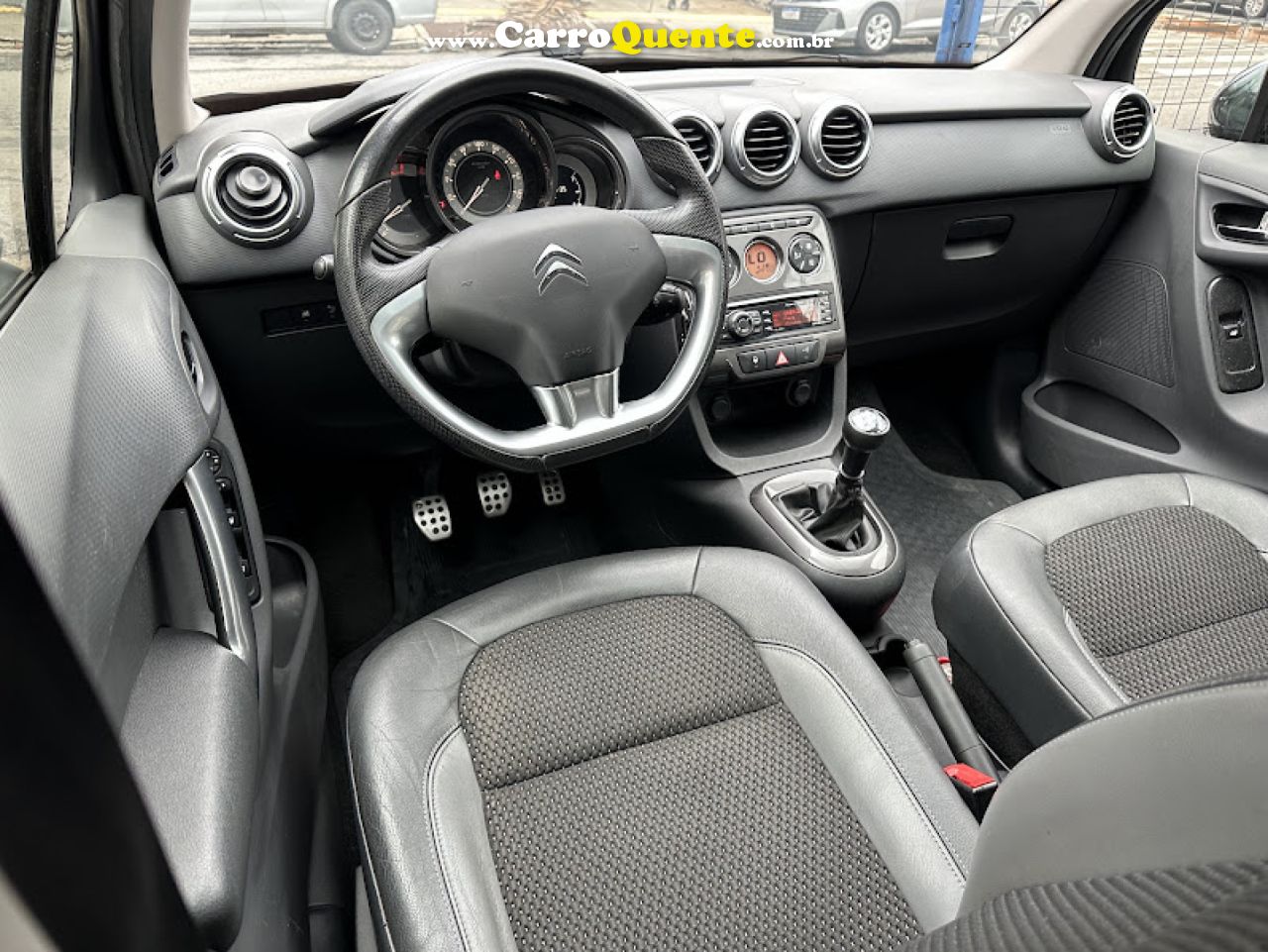 CITROËN   C3 EXCL. 1.6 VTI FLEX START 16V 5P MEC.   PRETO 2013 1.6 FLEX - Loja
