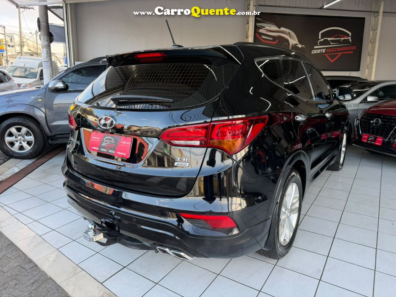 HYUNDAI   SANTA FEGLS 3.3 V6 4X4 TIPTRONIC   PRETO 2019 3.3 GASOLINA - Loja