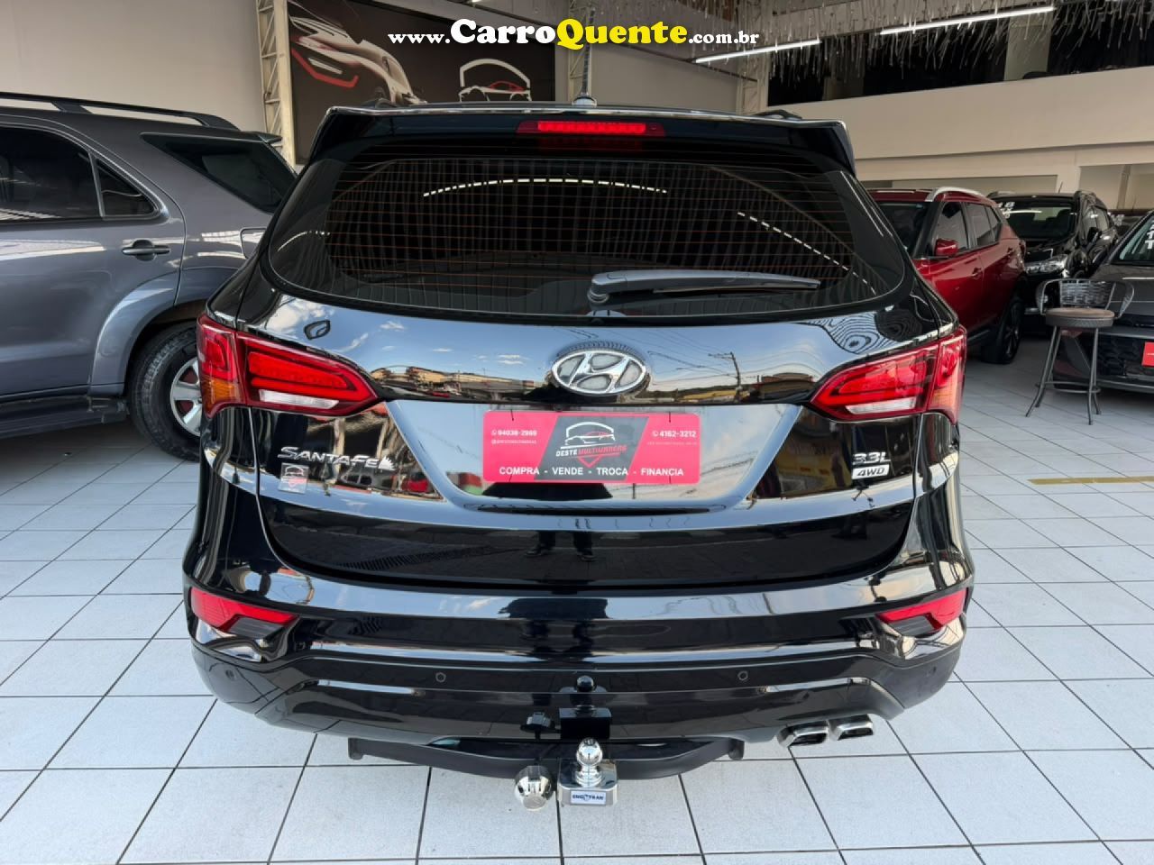 HYUNDAI   SANTA FEGLS 3.3 V6 4X4 TIPTRONIC   PRETO 2019 3.3 GASOLINA - Loja