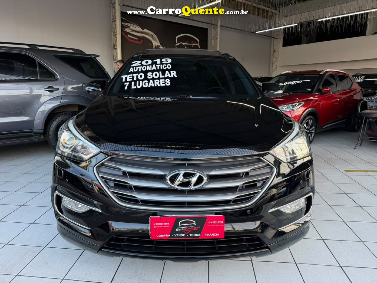 HYUNDAI   SANTA FEGLS 3.3 V6 4X4 TIPTRONIC   PRETO 2019 3.3 GASOLINA - Loja