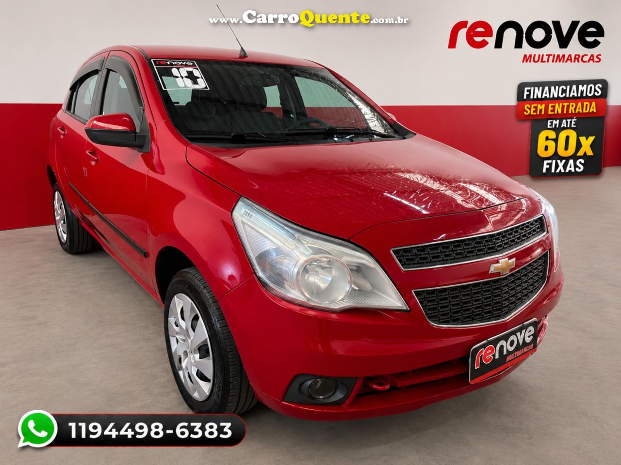 CHEVROLET   AGILE LT 1.4 MPFI 8V FLEXPOWER 5P   VERMELHO 2010 1.4 FLEX - Loja
