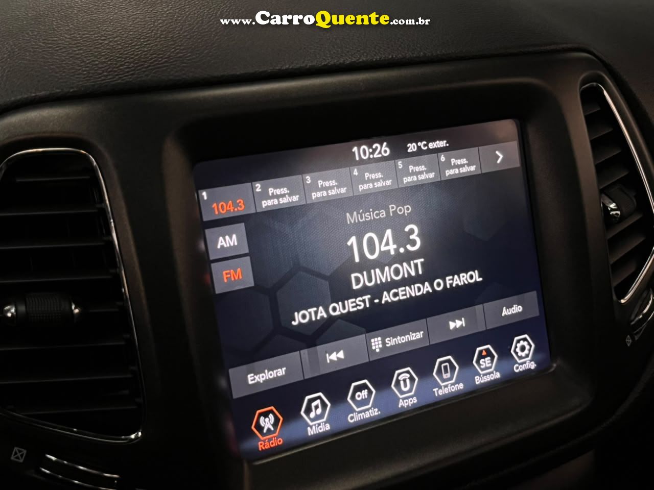 JEEP   COMPASS S 2.0 4X4 TB 16V DIESEL AUT.   BRANCO 2020 2.0 DIESEL - Loja