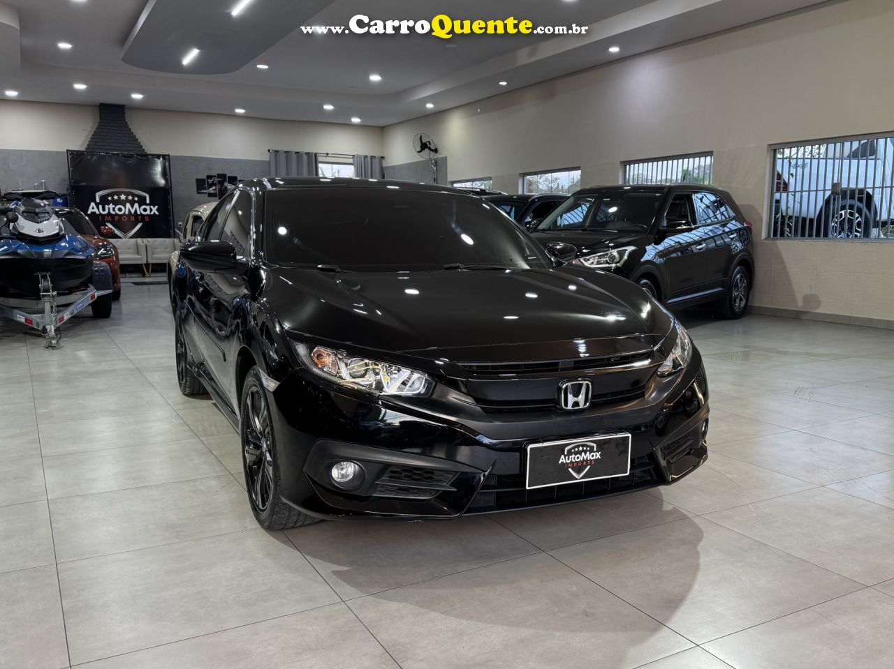 HONDA   CIVIC SEDAN SPORT 2.0 FLEX 16V AUT.4P   PRETO 2017 2.0 FLEX - Loja