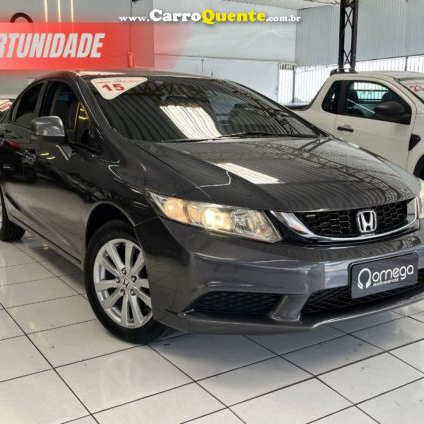 HONDA   CIVIC SEDAN LXS 1.81.8 FLEX 16V AUT. 4P   CINZA 2015 1.8 FLEX