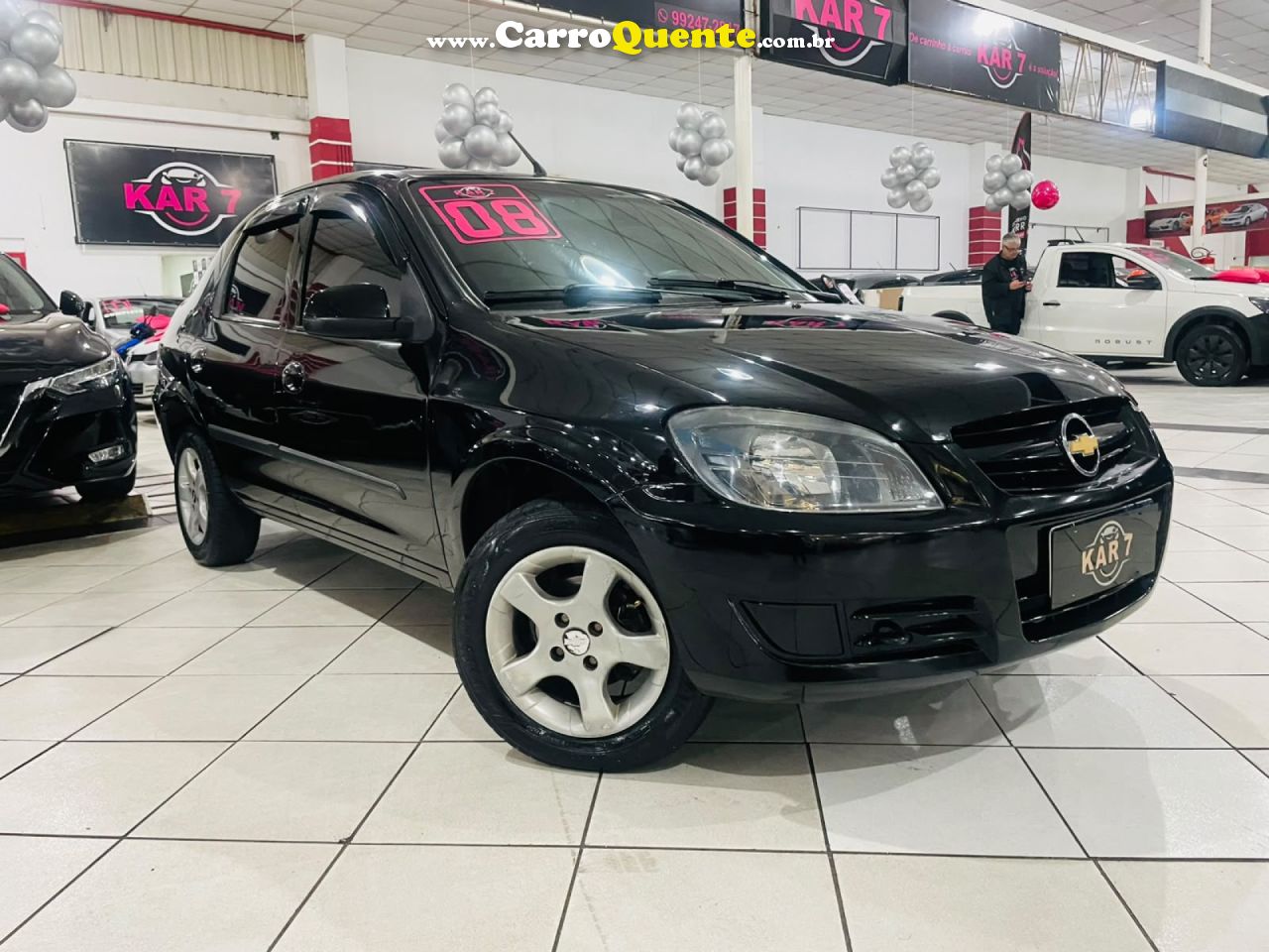 CHEVROLET   PRISMA SED. JOY 1.4 8V ECONOFLEX 4P   PRETO 2008 1.4 GASOLINA - Loja