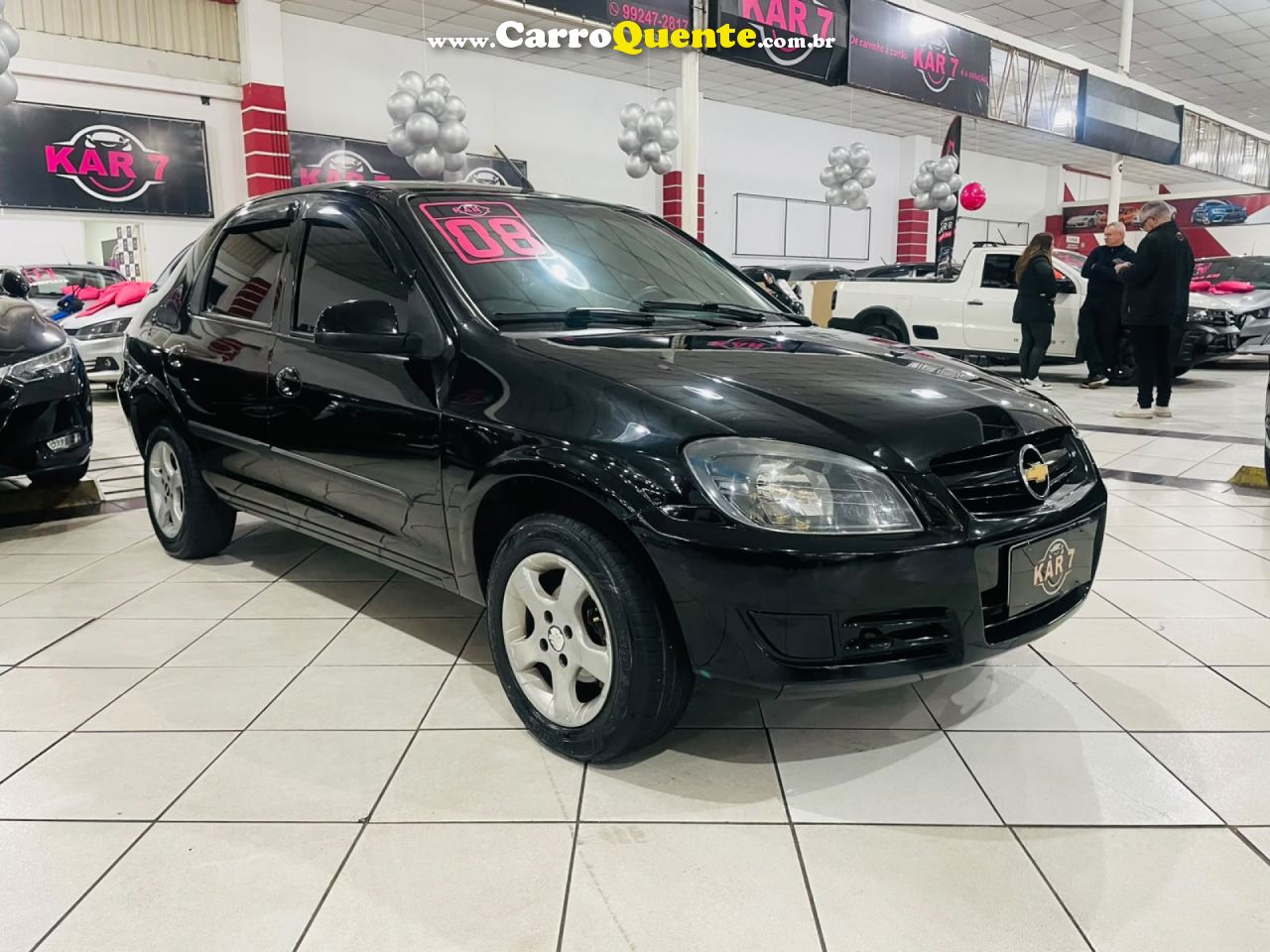 CHEVROLET   PRISMA SED. JOY 1.4 8V ECONOFLEX 4P   PRETO 2008 1.4 GASOLINA - Loja