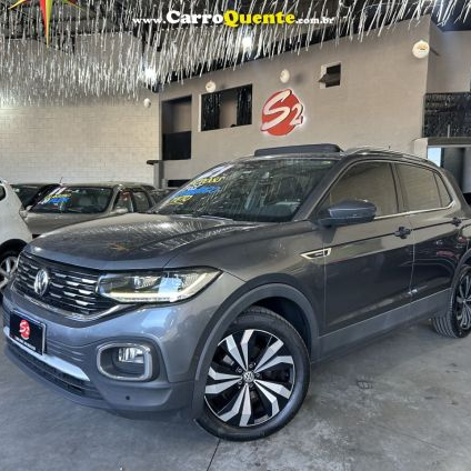 VOLKSWAGEN   T-CROSS HIGHLINE 1.4 TSI FLEX 16V 5P AUT   CINZA 2021 1.4 FLEX