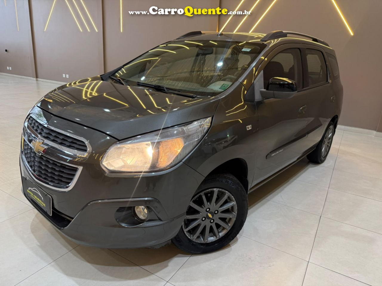 CHEVROLET   SPIN ADVANTAGE 1.8 8V ECONO.FLEX 5P AUT.   CINZA 2014 1.8 FLEX - Loja