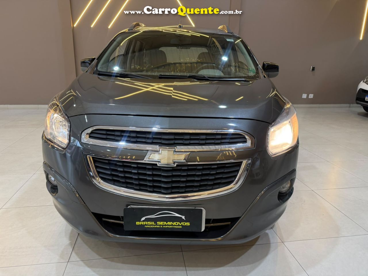CHEVROLET   SPIN ADVANTAGE 1.8 8V ECONO.FLEX 5P AUT.   CINZA 2014 1.8 FLEX - Loja