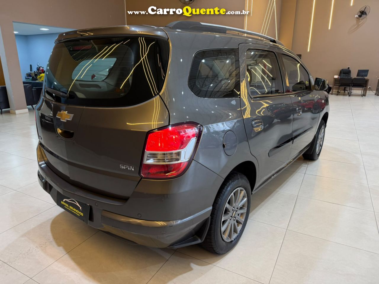 CHEVROLET   SPIN ADVANTAGE 1.8 8V ECONO.FLEX 5P AUT.   CINZA 2014 1.8 FLEX - Loja