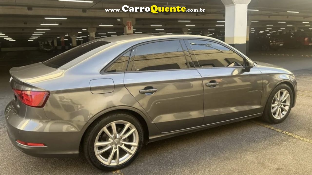 AUDI   A3 SED.1.81.8 AMBIT.16V TB FSI S-TRONIC   CINZA 2015 1.8 GASOLINA - Loja