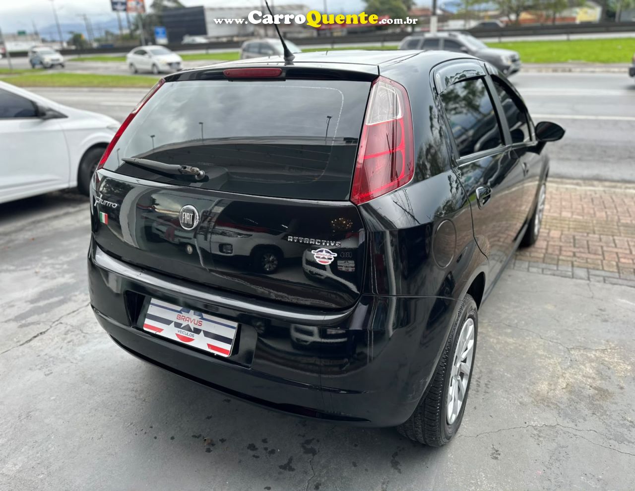 FIAT   PUNTO ATTRACTIVE 1.4 FIRE FLEX 8V 5P   PRETO 2012 1.4 FLEX - Loja