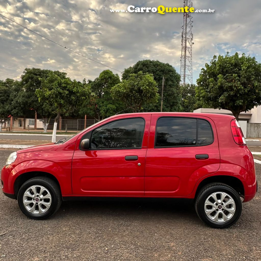 FIAT   UNO VIVACE CELEB. 1.0 EVO F.FLEX 8V 5P   VERMELHO 2012 1.0 GASOLINA - Loja