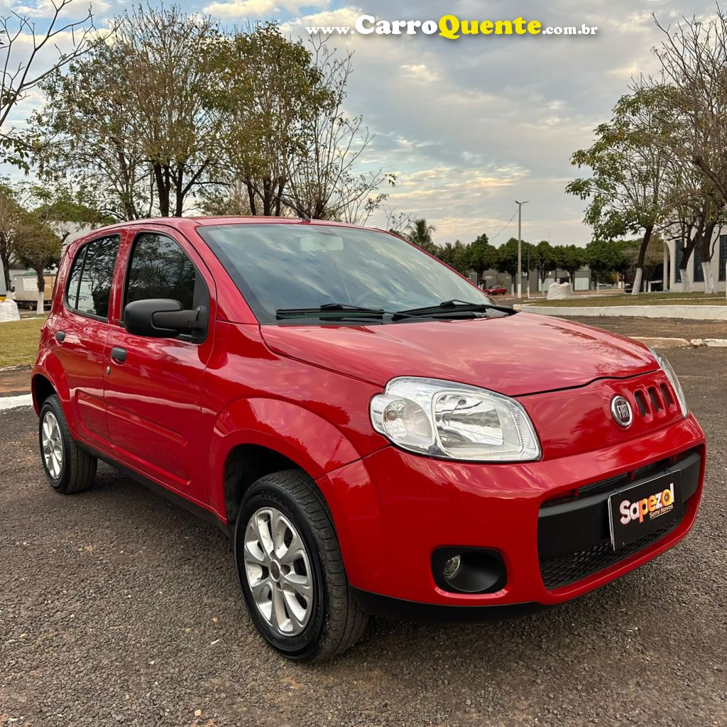 FIAT   UNO VIVACE CELEB. 1.0 EVO F.FLEX 8V 5P   VERMELHO 2012 1.0 GASOLINA - Loja