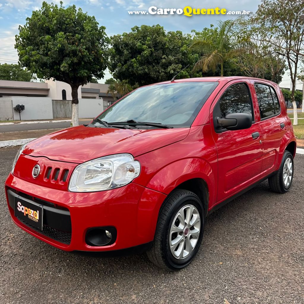 FIAT   UNO VIVACE CELEB. 1.0 EVO F.FLEX 8V 5P   VERMELHO 2012 1.0 GASOLINA - Loja