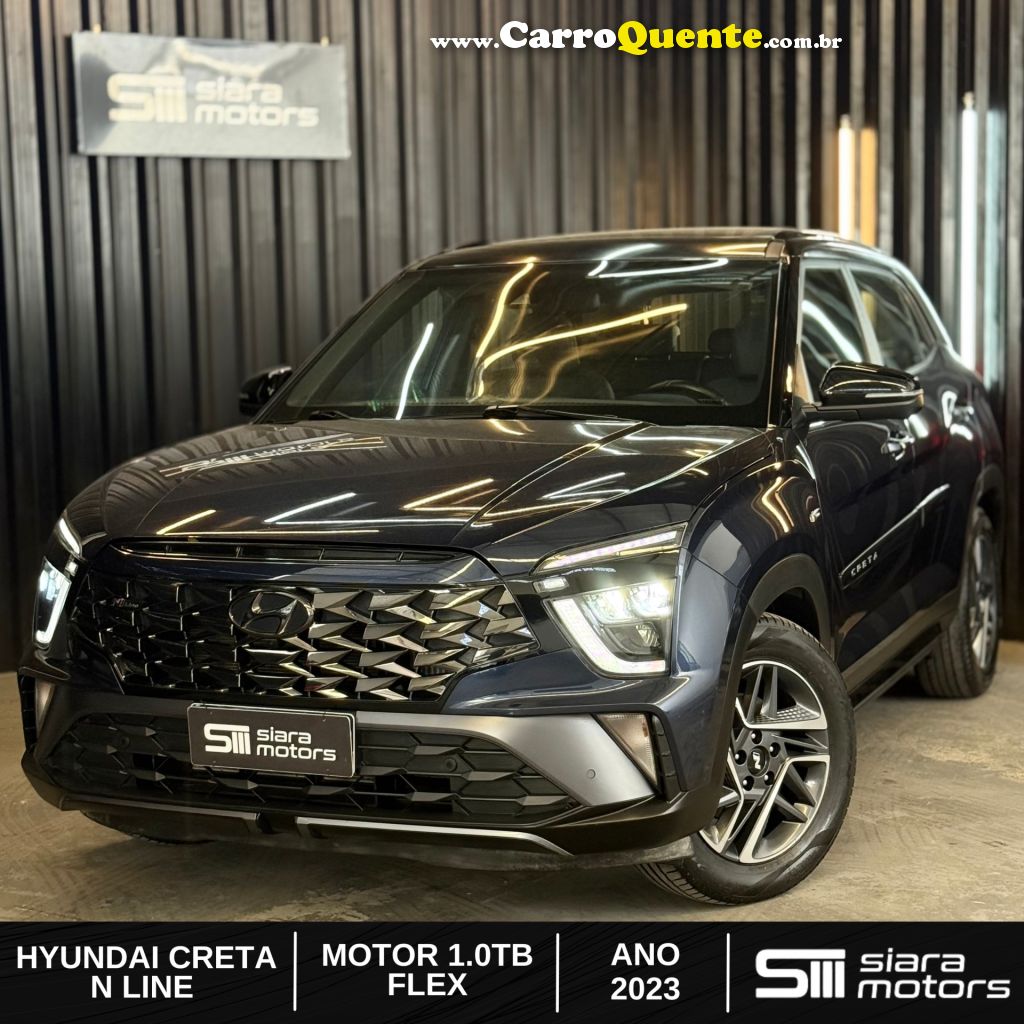 HYUNDAI   CRETA N LINE 1.0 TB 12V FLEX AUT.   AZUL 2023 1.0 FLEX - Loja