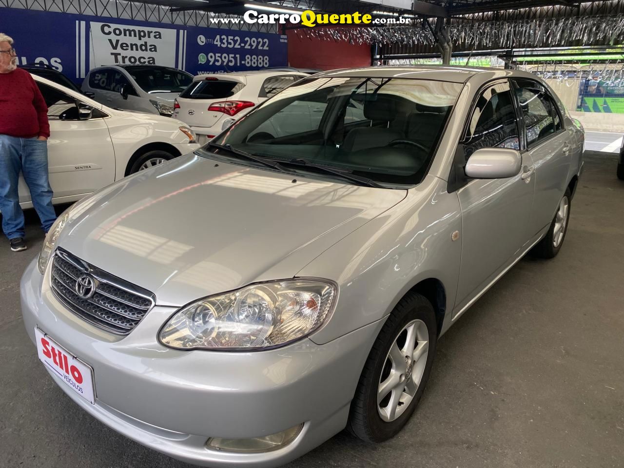 TOYOTA   COROLLA XLI 1.81.8 FLEX 16V AUT.   PRATA 2008 1.8 FLEX - Loja