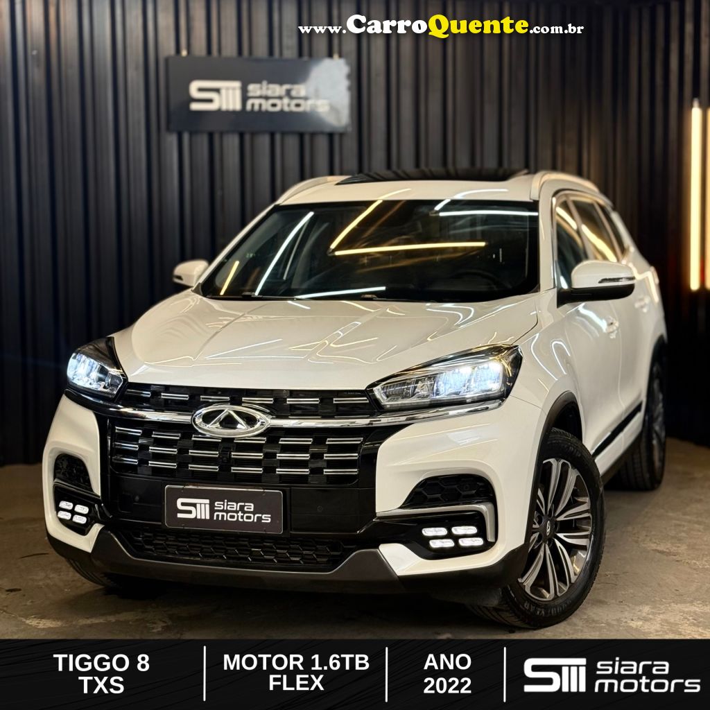 CHERY   TIGGO 8 TXS 1.6 16V TGDI AUT.   BRANCO 2022 1.6 GASOLINA - Loja