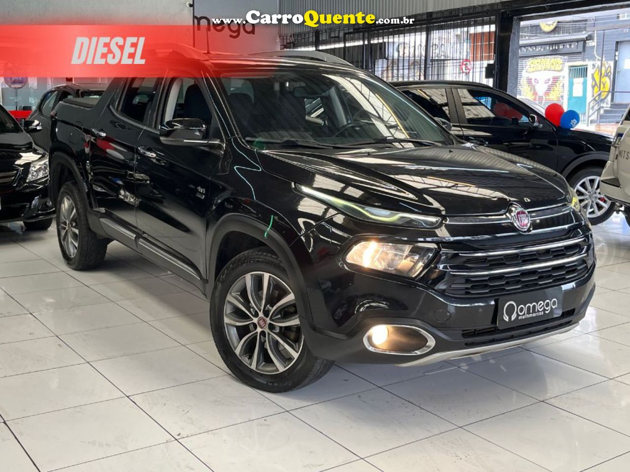 FIAT   TORO VOLCANO 2.0 16V 4X4 TB DIESEL AUT.   PRETO 2019 2.0 DIESEL - Loja