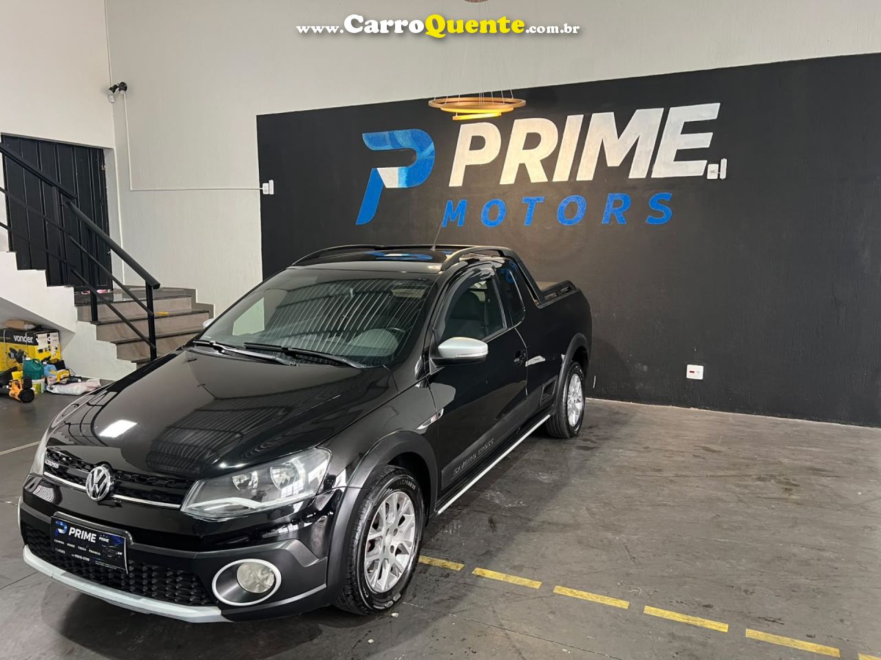 VOLKSWAGEN   SAVEIRO TRENDLINE 1.6 T.FLEX 8V CE   PRETO 2015 1.6 GASOLINA - Loja