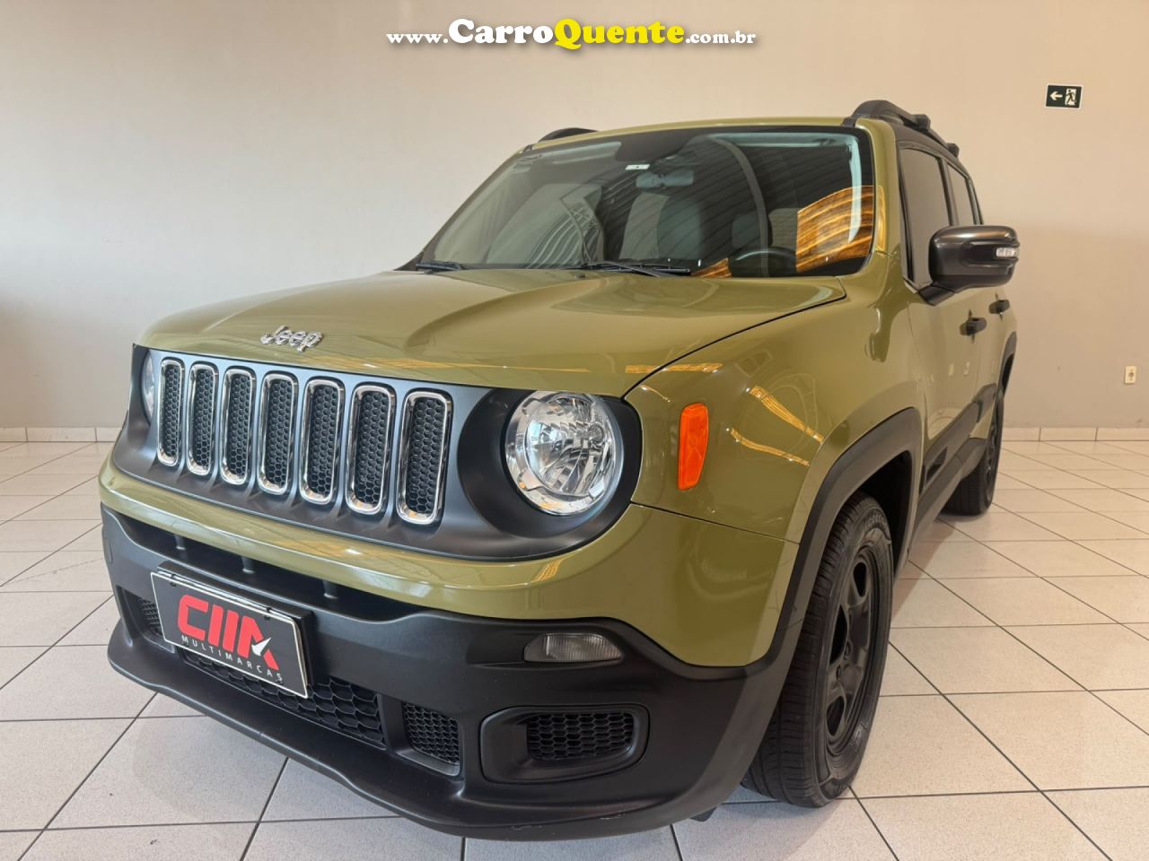 JEEP   RENEGADE1.8 4X2 FLEX 16V AUT.   VERDE 2016 1.8 FLEX - Loja