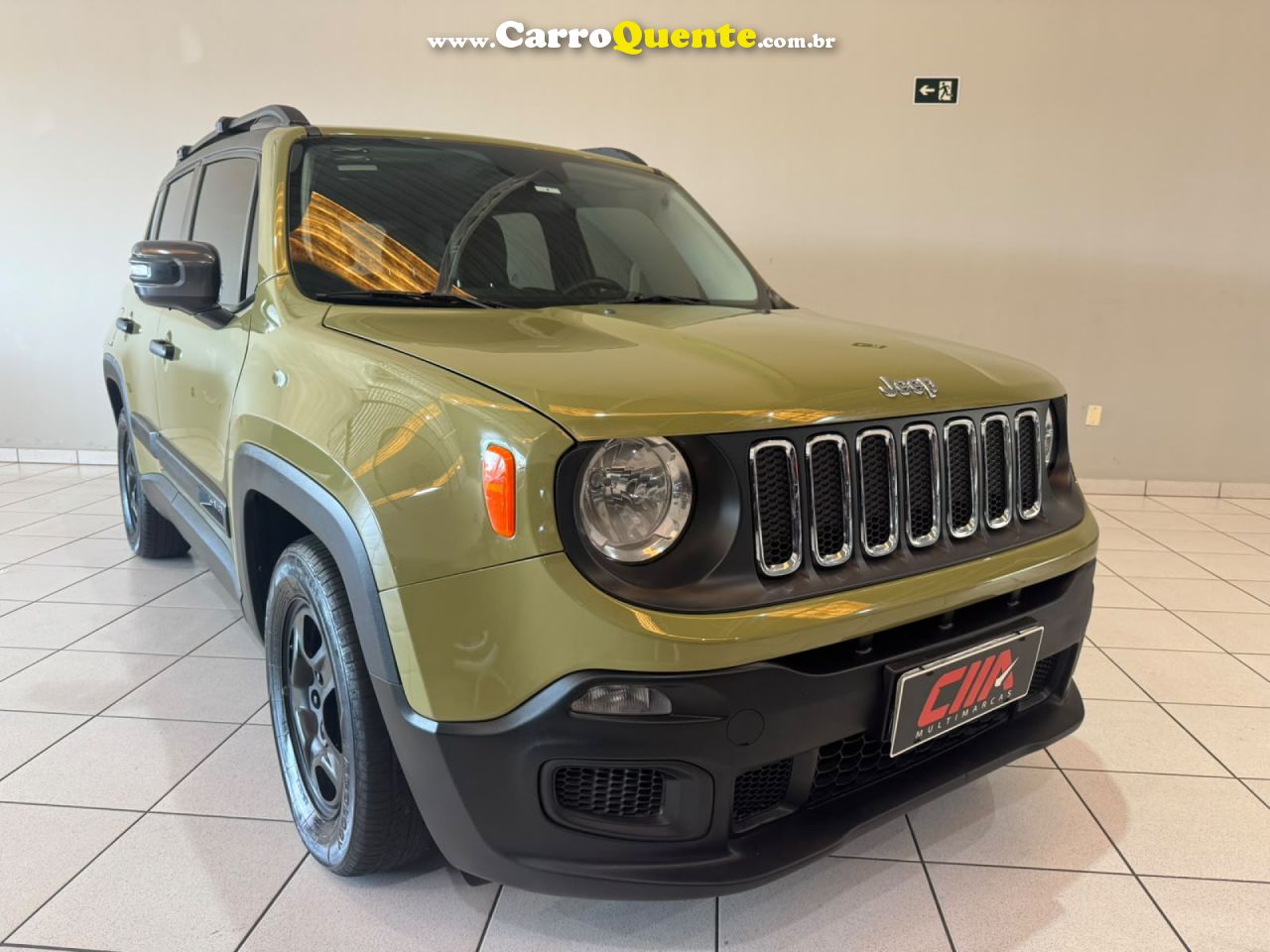 JEEP   RENEGADE1.8 4X2 FLEX 16V AUT.   VERDE 2016 1.8 FLEX - Loja