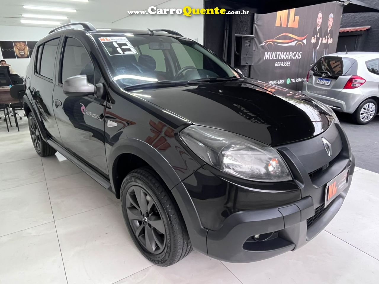 RENAULT   SANDERO STEPWAY HI-FLEX 1.6 16V 5P   PRETO 2013 1.6 FLEX - Loja