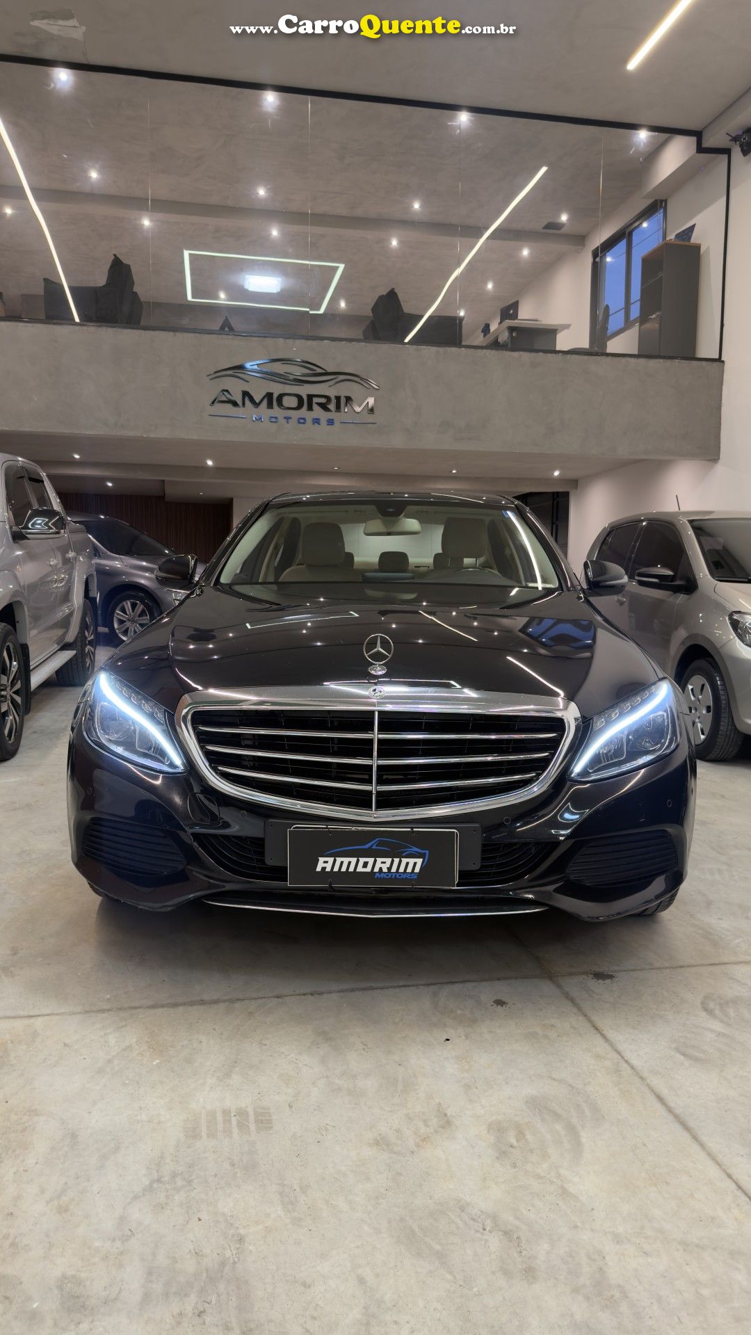 MERCEDES-BENZ   C-180 CGI EXC. 1.61.6 FLEX TB 16V  AUT.   PRETO 2018 2.0 FLEX - Loja