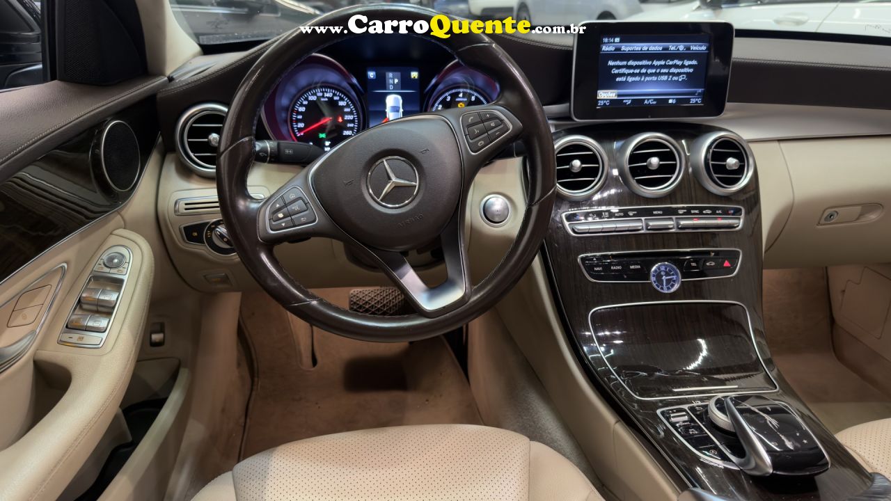 MERCEDES-BENZ   C-180 CGI EXC. 1.61.6 FLEX TB 16V  AUT.   PRETO 2018 2.0 FLEX - Loja