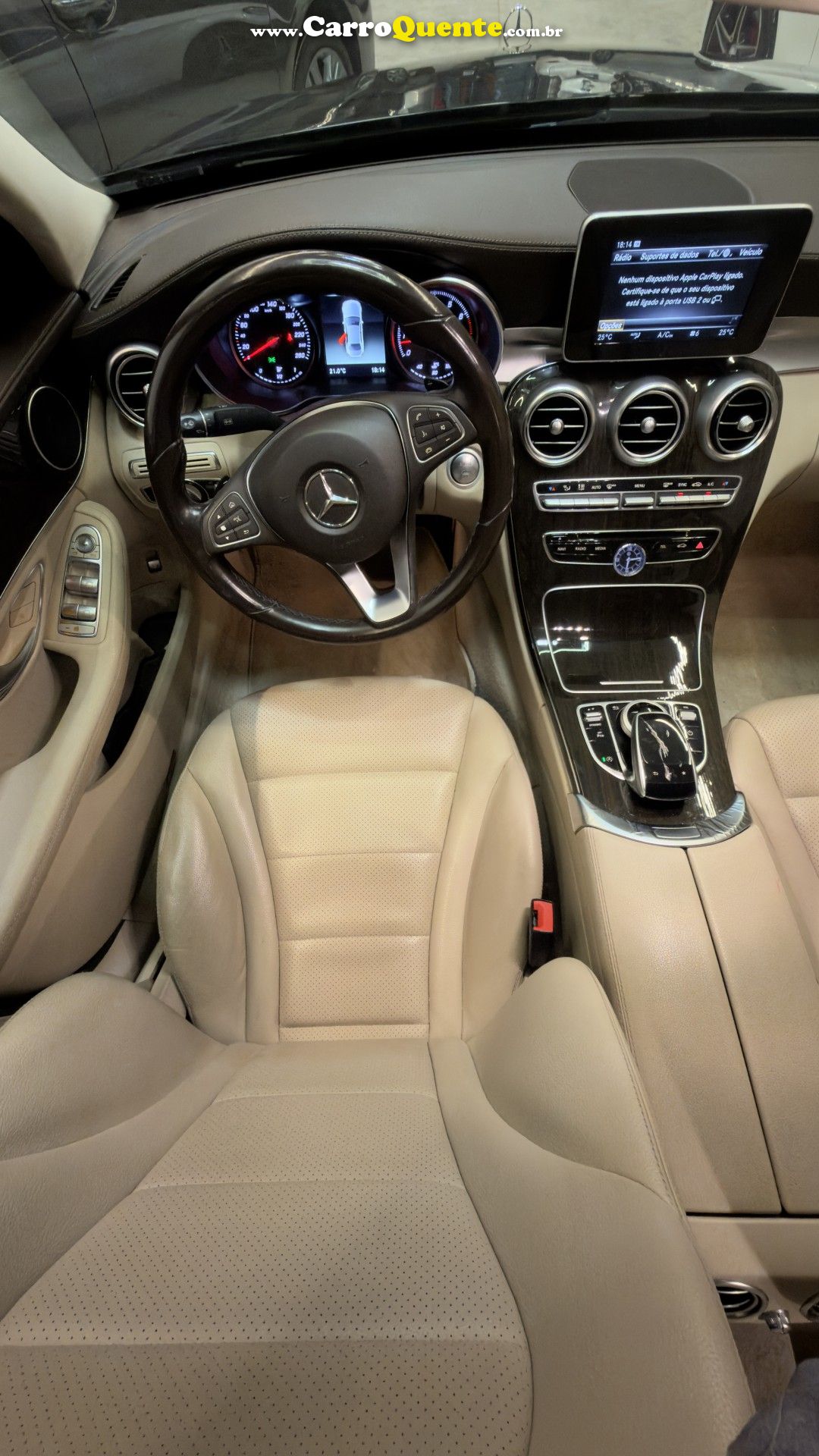 MERCEDES-BENZ   C-180 CGI EXC. 1.61.6 FLEX TB 16V  AUT.   PRETO 2018 2.0 FLEX - Loja