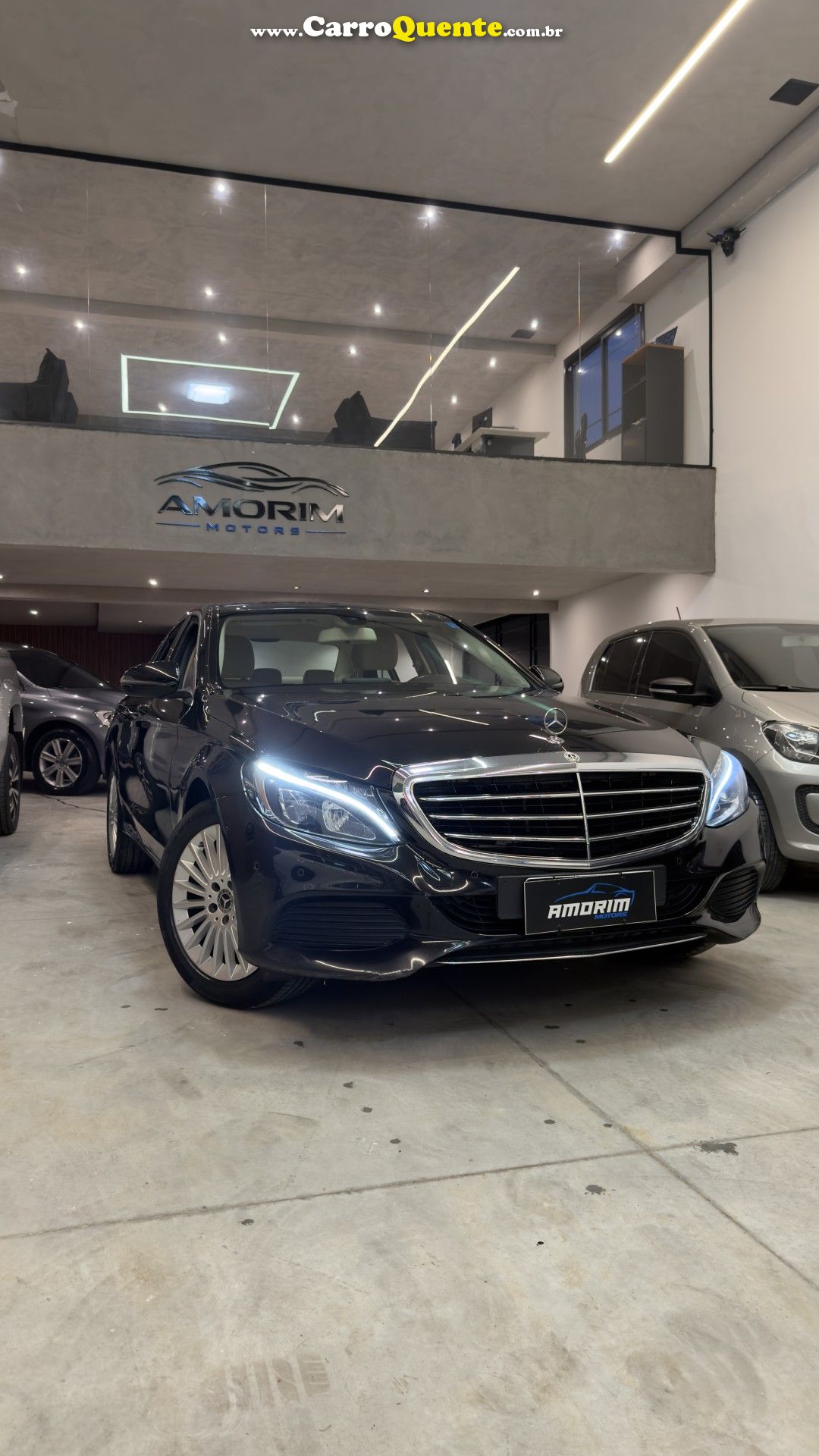 MERCEDES-BENZ   C-180 CGI EXC. 1.61.6 FLEX TB 16V  AUT.   PRETO 2018 2.0 FLEX - Loja