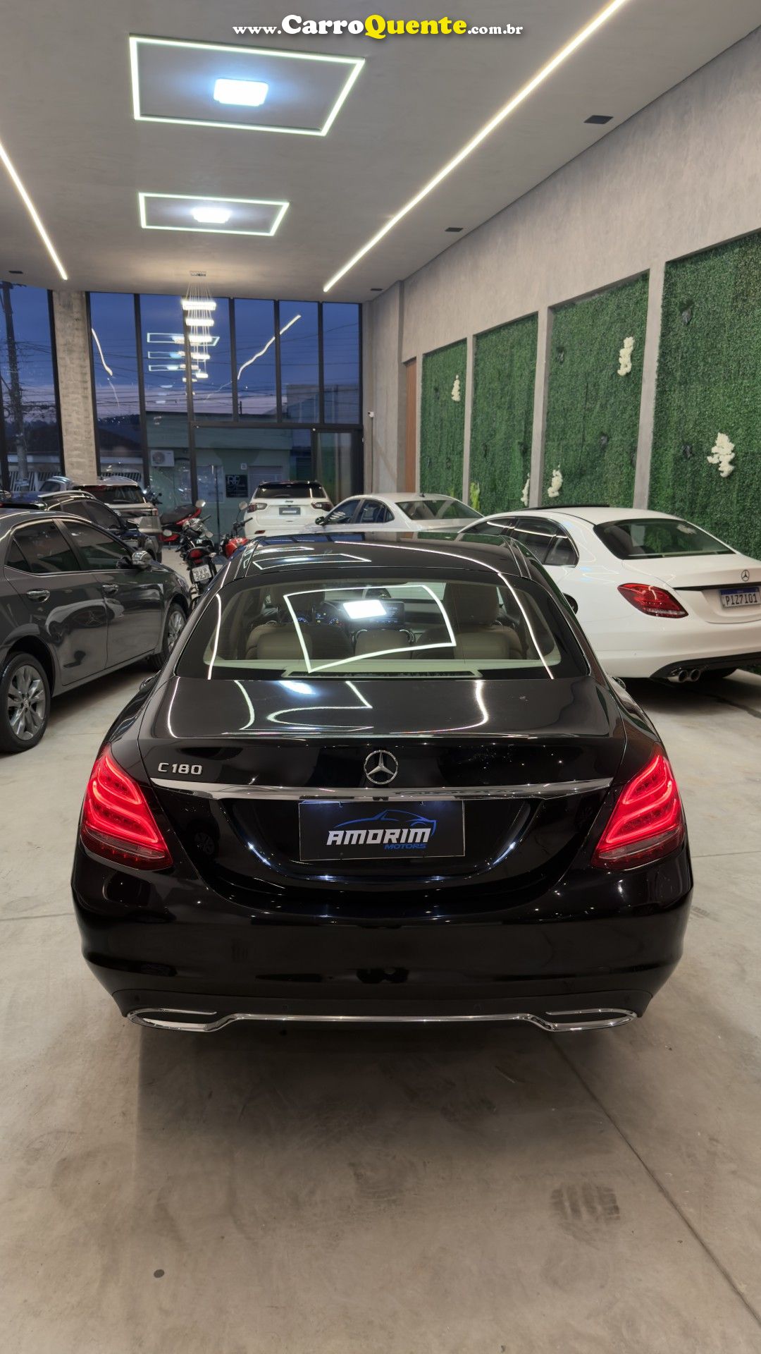 MERCEDES-BENZ   C-180 CGI EXC. 1.61.6 FLEX TB 16V  AUT.   PRETO 2018 2.0 FLEX - Loja
