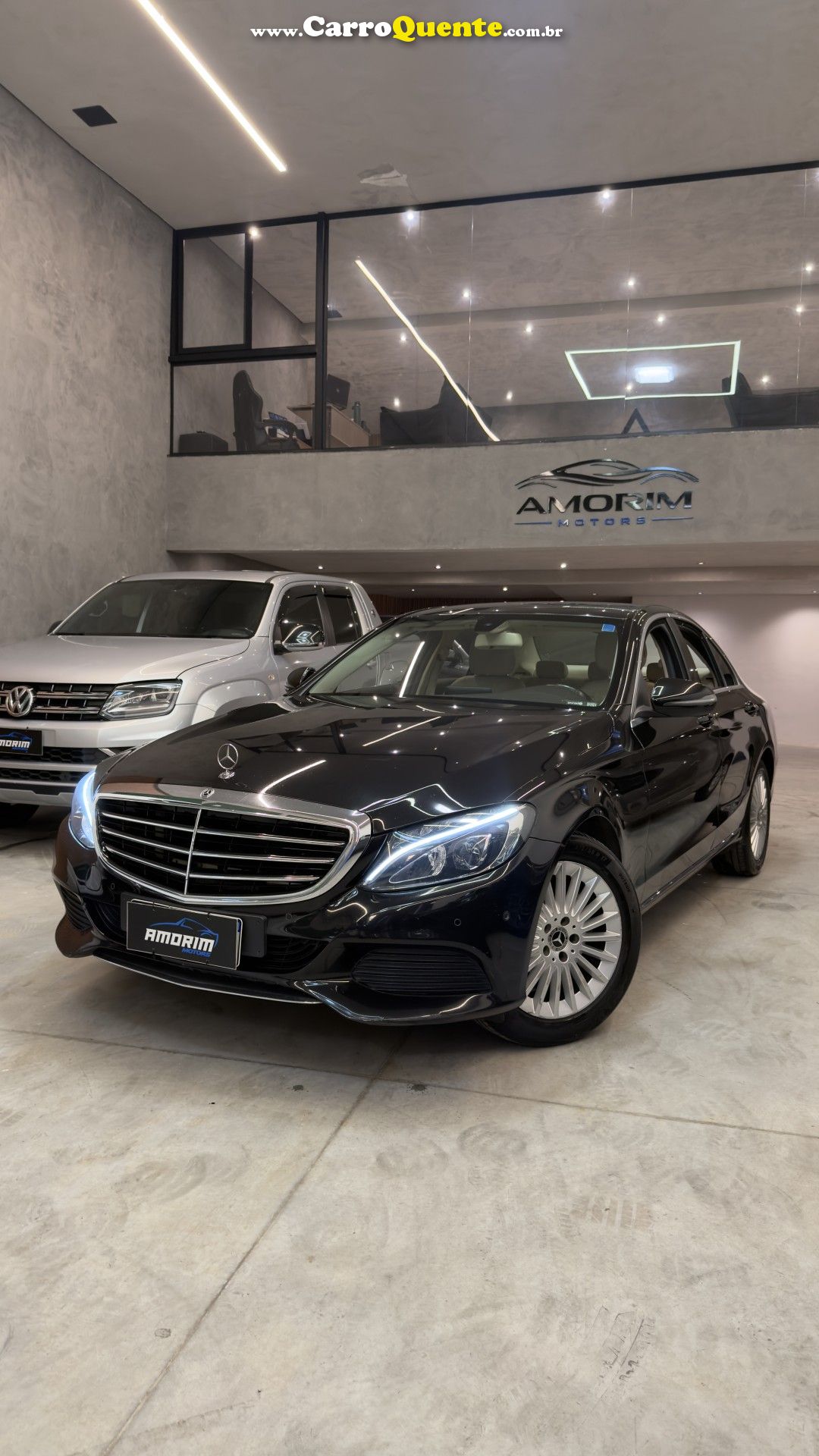 MERCEDES-BENZ   C-180 CGI EXC. 1.61.6 FLEX TB 16V  AUT.   PRETO 2018 2.0 FLEX - Loja