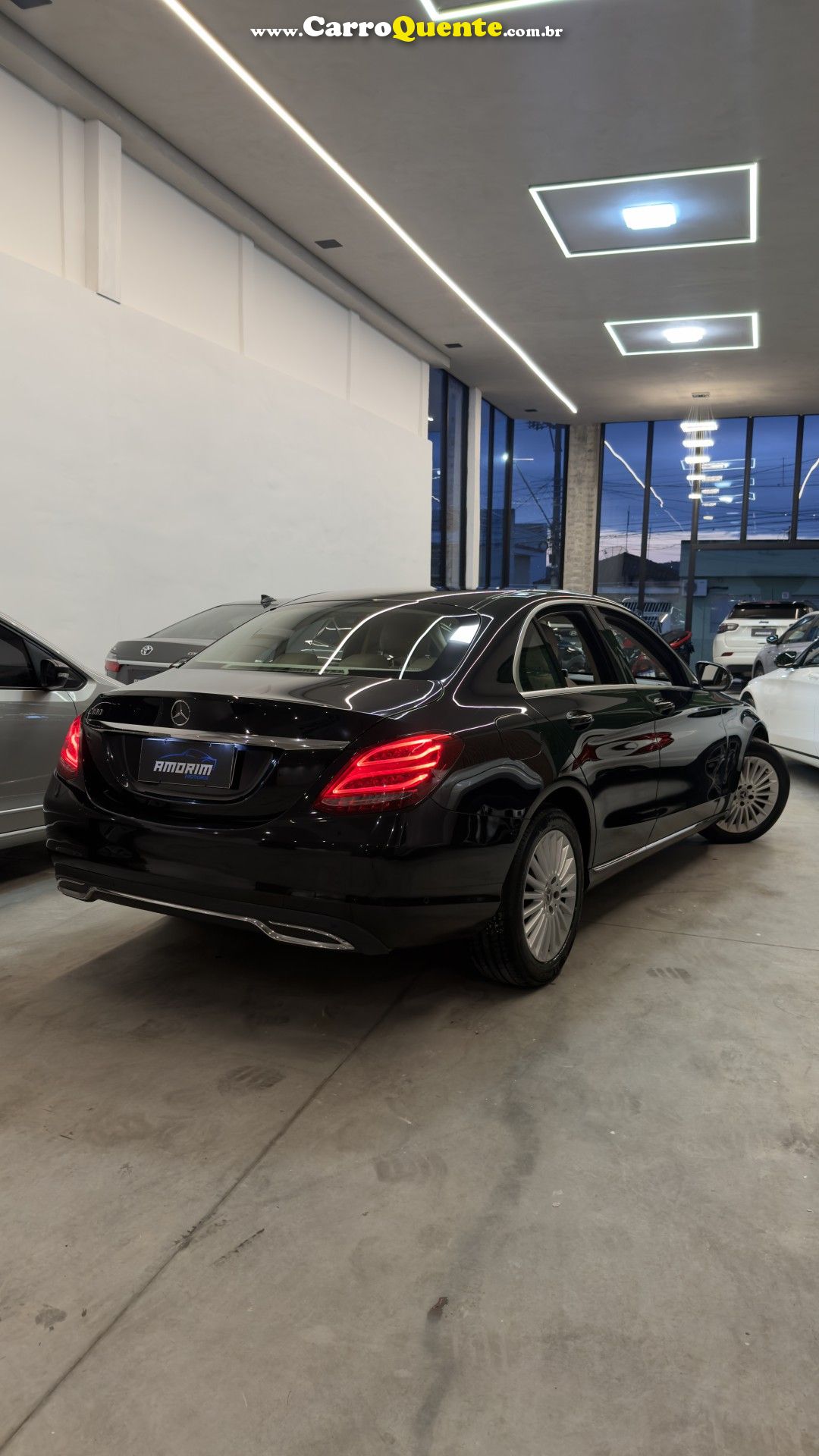 MERCEDES-BENZ   C-180 CGI EXC. 1.61.6 FLEX TB 16V  AUT.   PRETO 2018 2.0 FLEX - Loja
