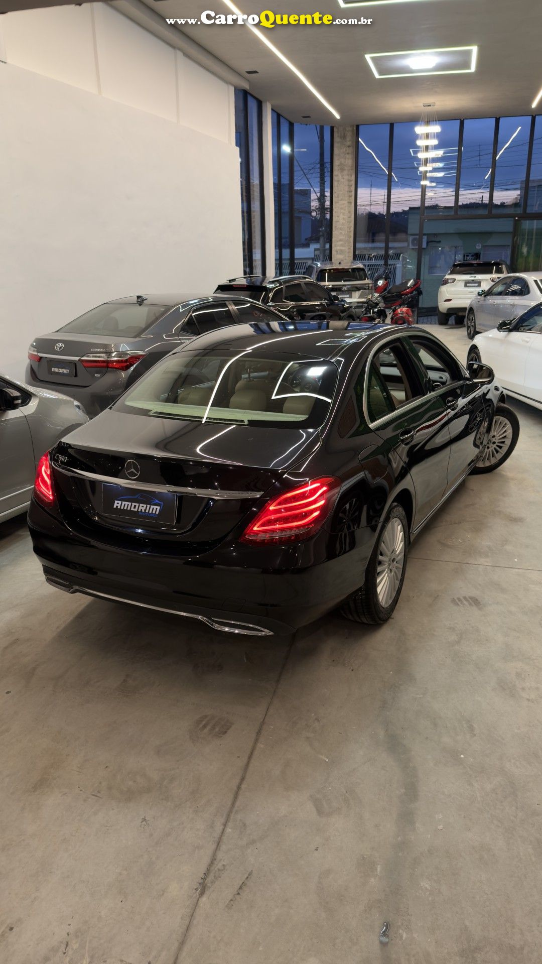 MERCEDES-BENZ   C-180 CGI EXC. 1.61.6 FLEX TB 16V  AUT.   PRETO 2018 2.0 FLEX - Loja
