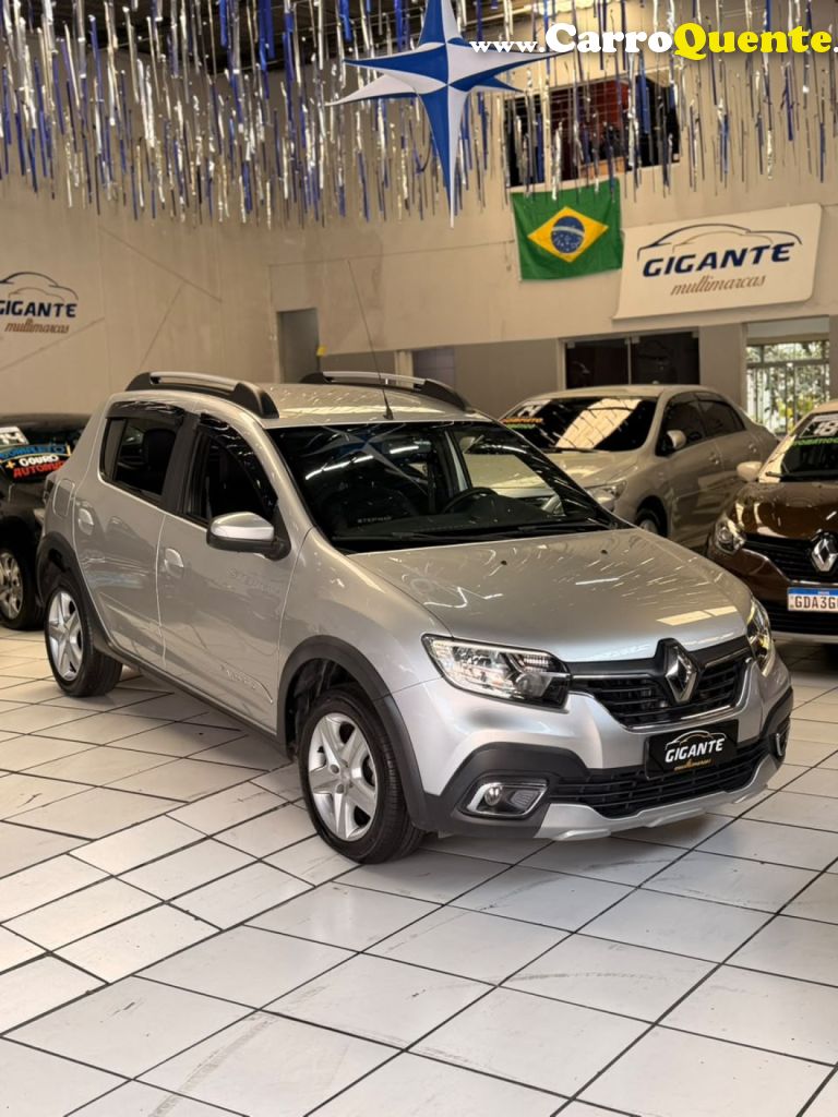 RENAULT   SANDERO STEPWAY HI-FLEX 1.6 16V 5P   PRATA 2021 1.6 GASOLINA - Loja