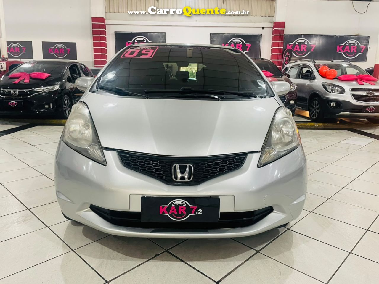 HONDA   FIT EXSEX 1.5 FLEXFLEXONE 16V 5P AUT.   PRATA 2009 1.5 GASOLINA - Loja