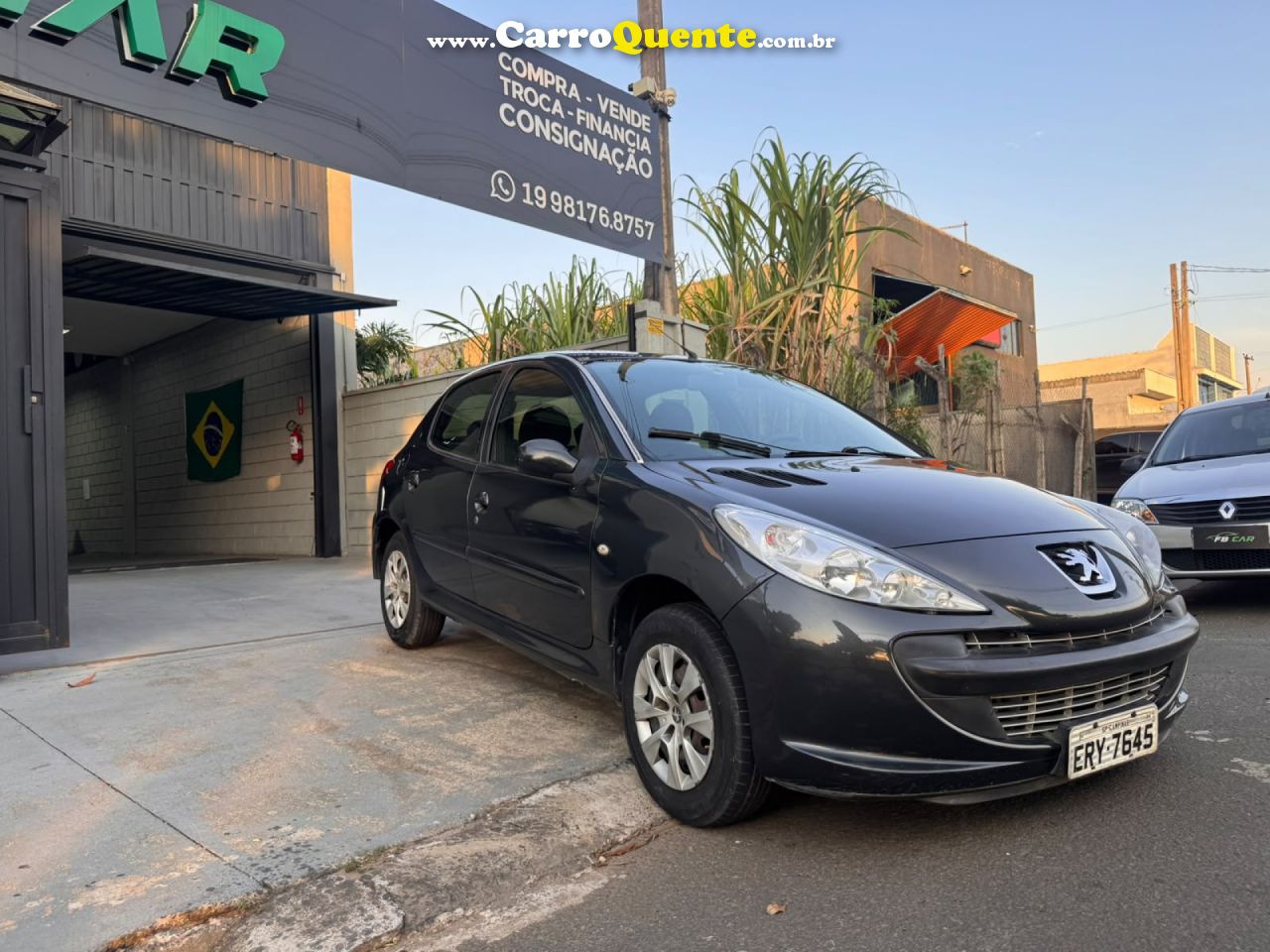 PEUGEOT   207 XR 1.4 FLEX 8V 5P   CINZA 2011 1.4 FLEX - Loja